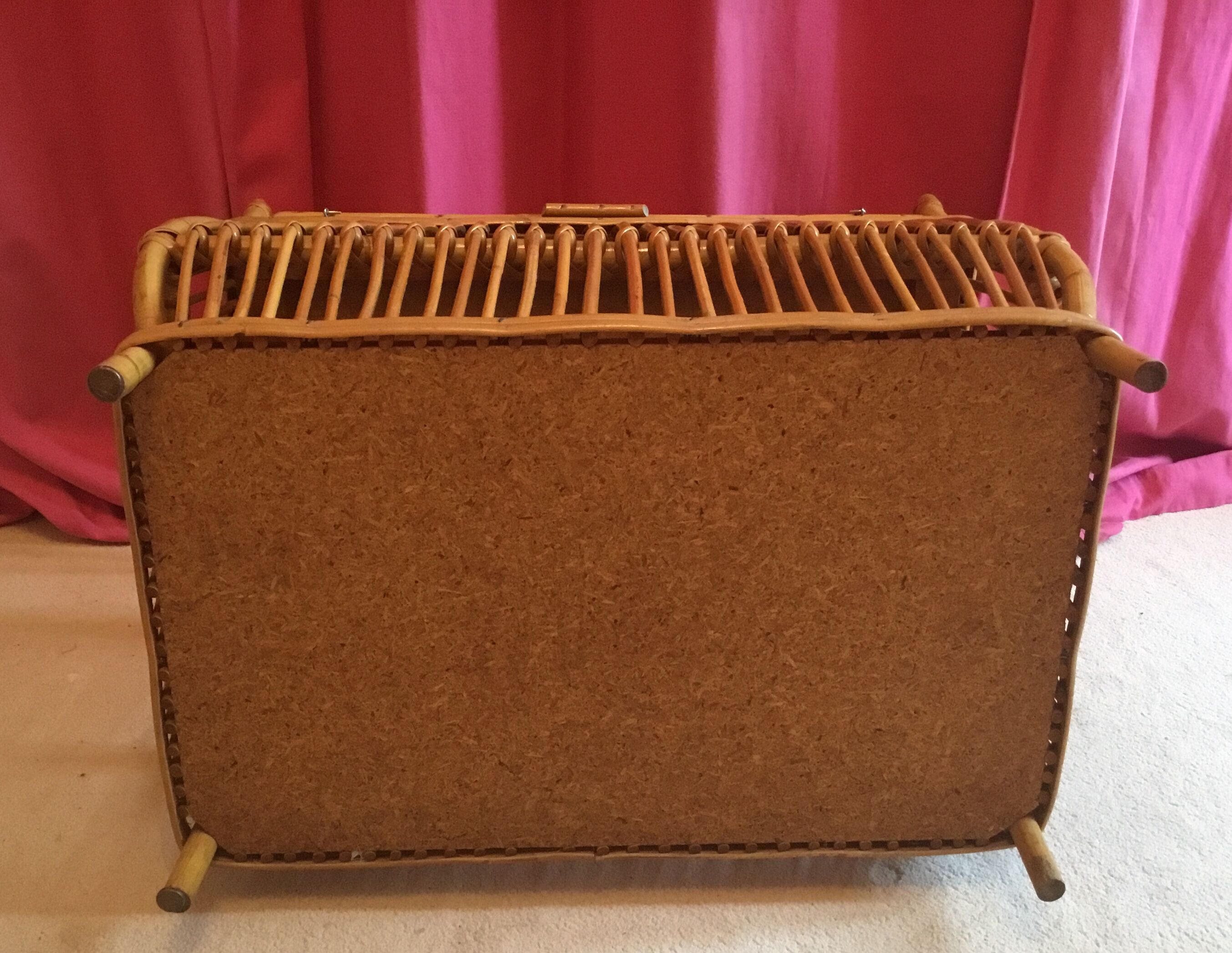 1960 rattan toy chest