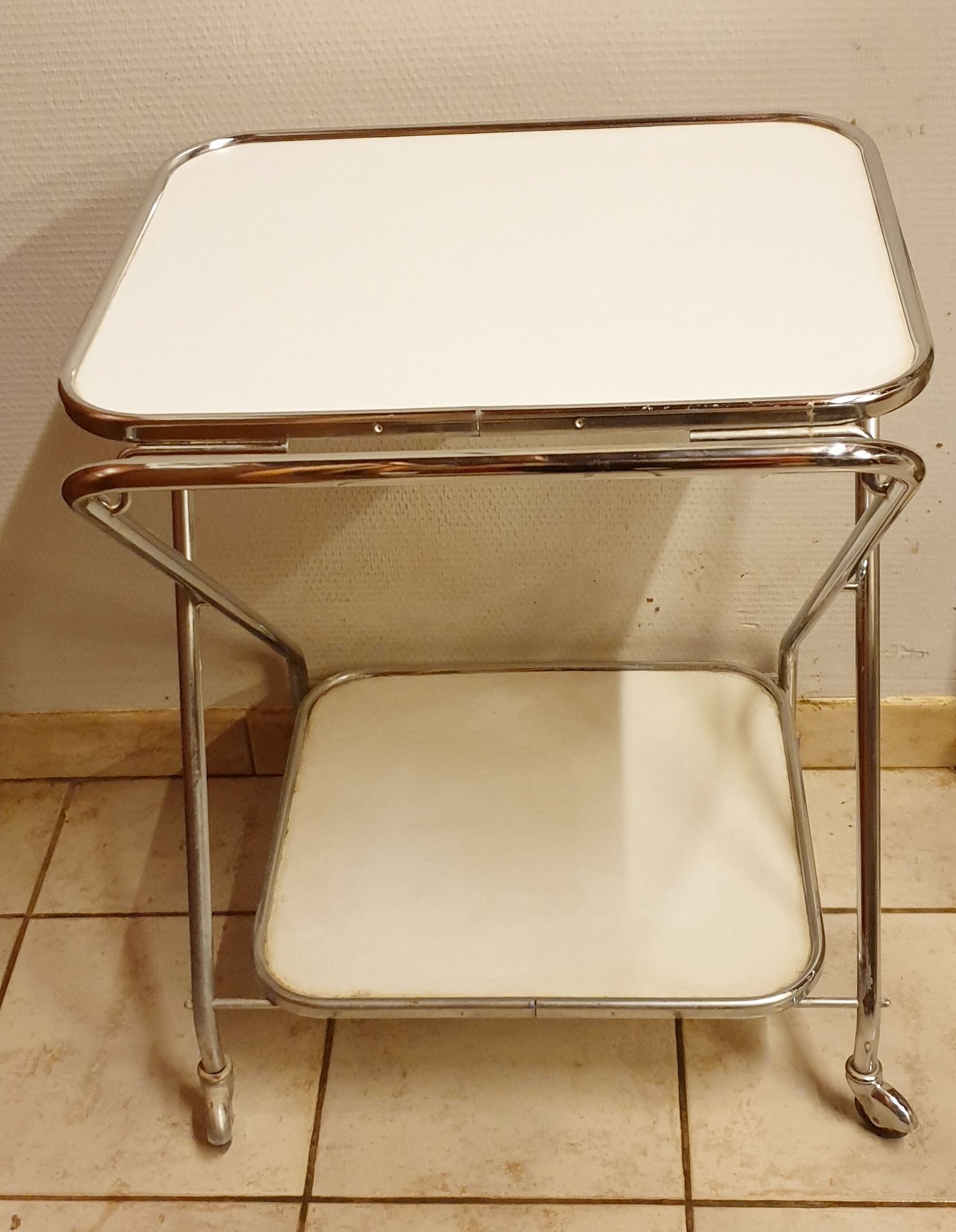 Desserte roulante pliante seventies