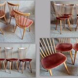 4 chairs bistro Baumann minuet-sonata years 60/70