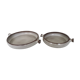Paire de plats en grès émaillé
