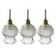 Lot de trois suspensions pointes de diamant vintage