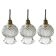 Set of three vintage diamond point pendants