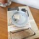 Round wall light ceiling fixture in glass with small vintage flowers from the 1970s and 1980s.