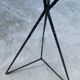 Black metal tripod plant holder