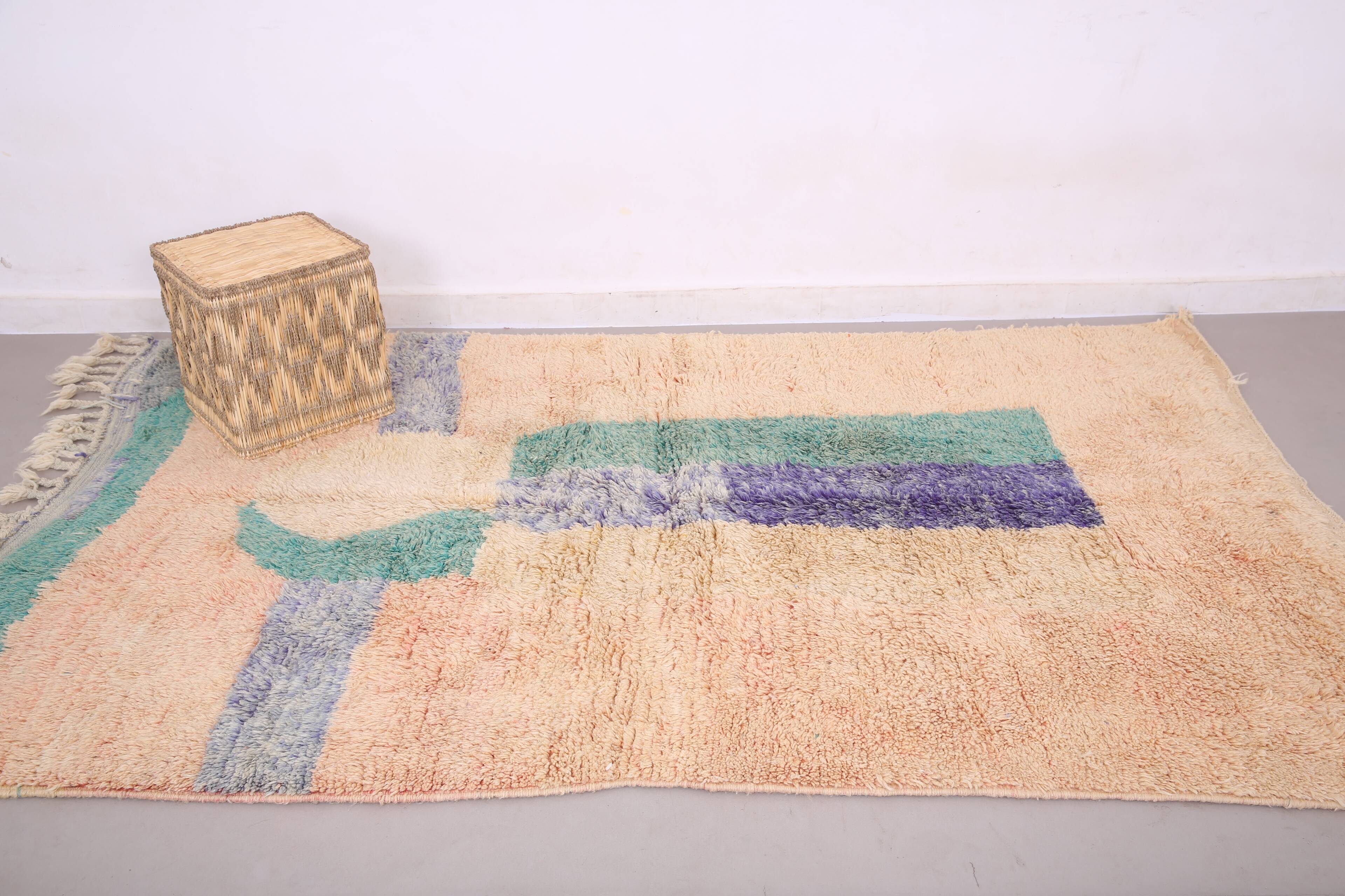 Peach Boujaad Rug 165 x 265 cm - Berber Wool Rug - Moroccan Rug Handmade