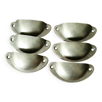 Poignées coquille x6 Doré - Meuble de métier