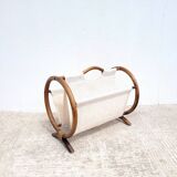 Door magazines rattan & ecru canvas