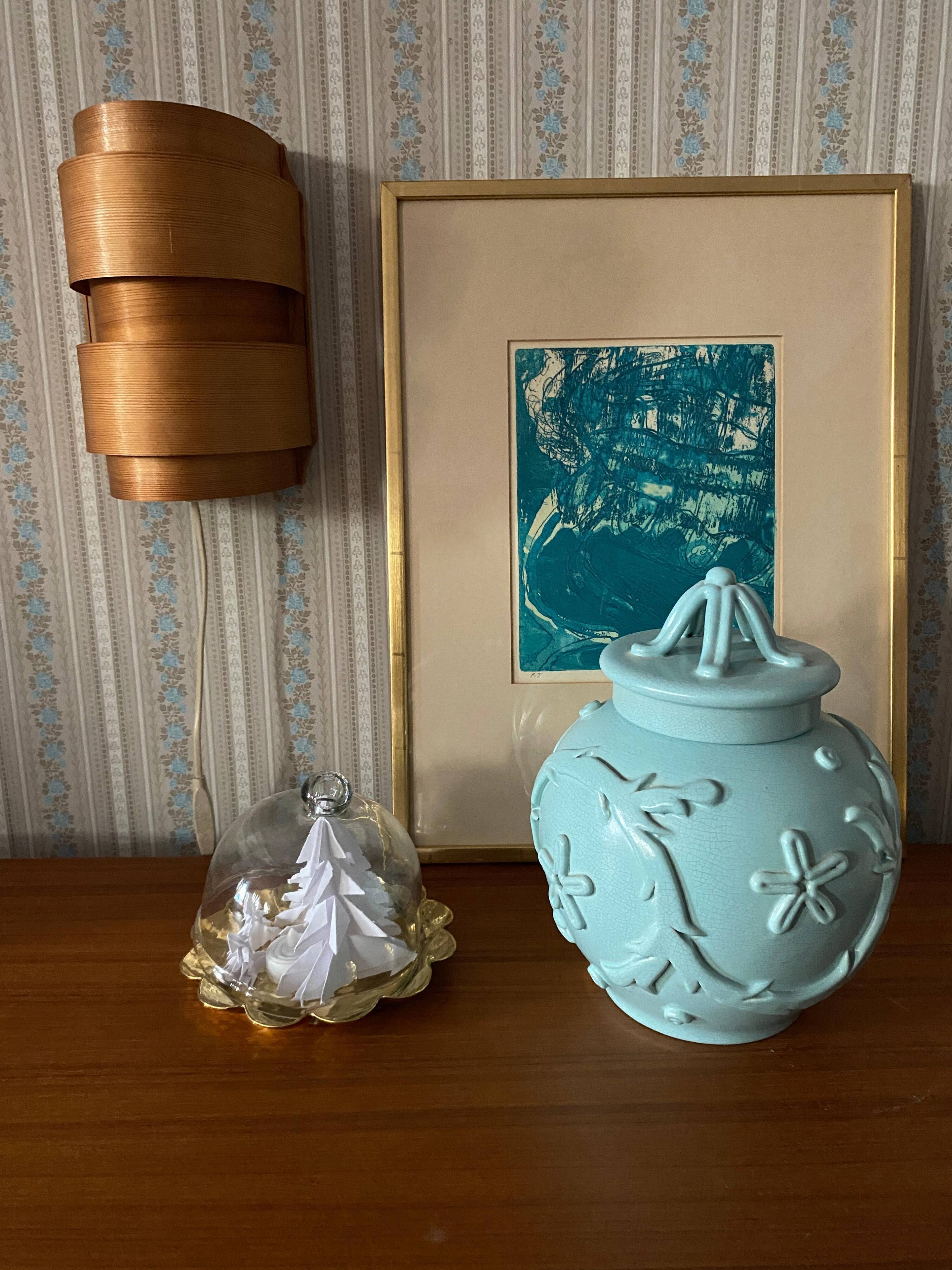 Mid-Century Modern Pine Veneer Wall Lamp by Translandia, Denmark 1960s