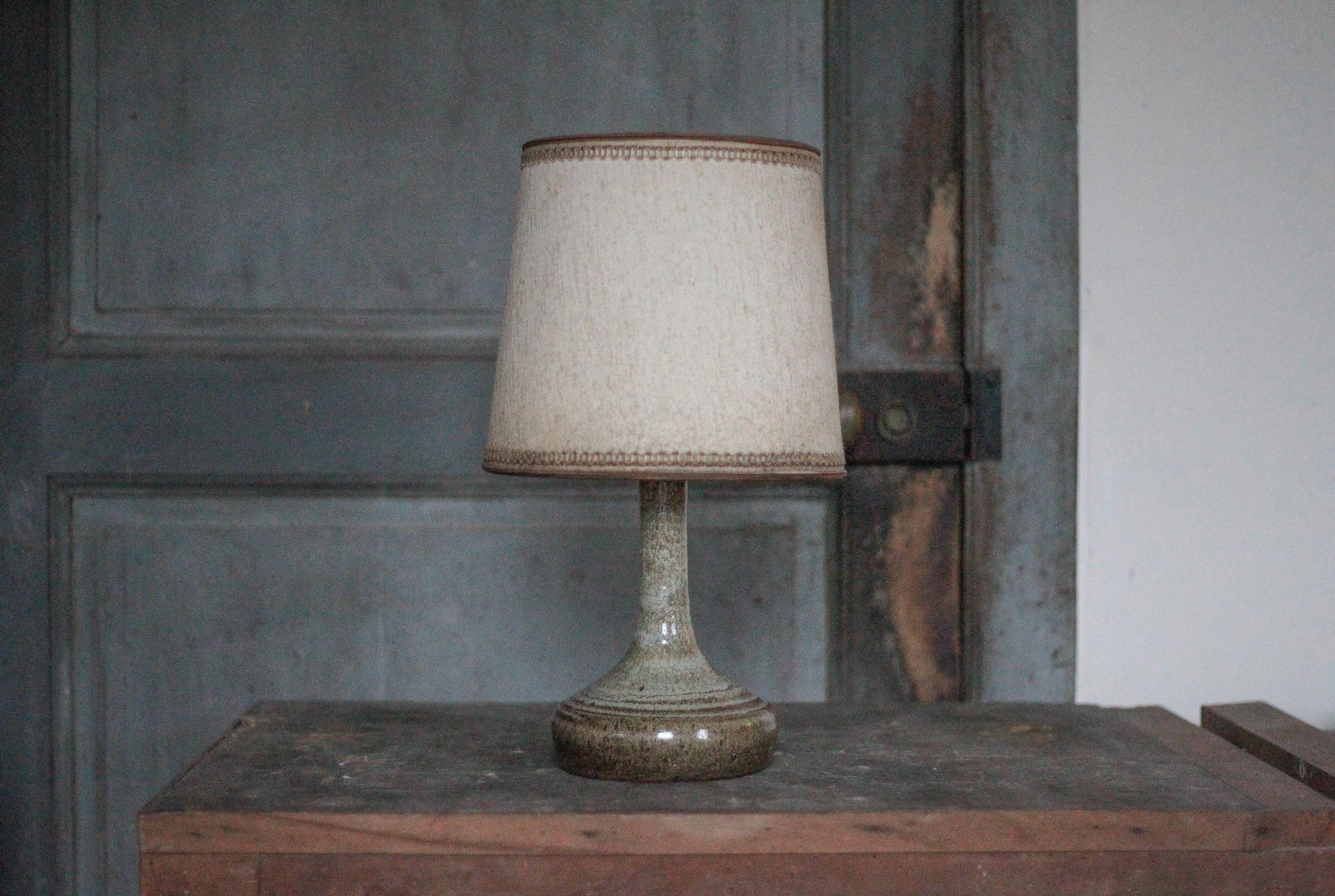 Bedside lamp, table lamp, stoneware lamp from the Abbey of Fontgombault.