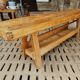 Old workbench XXL side table counter