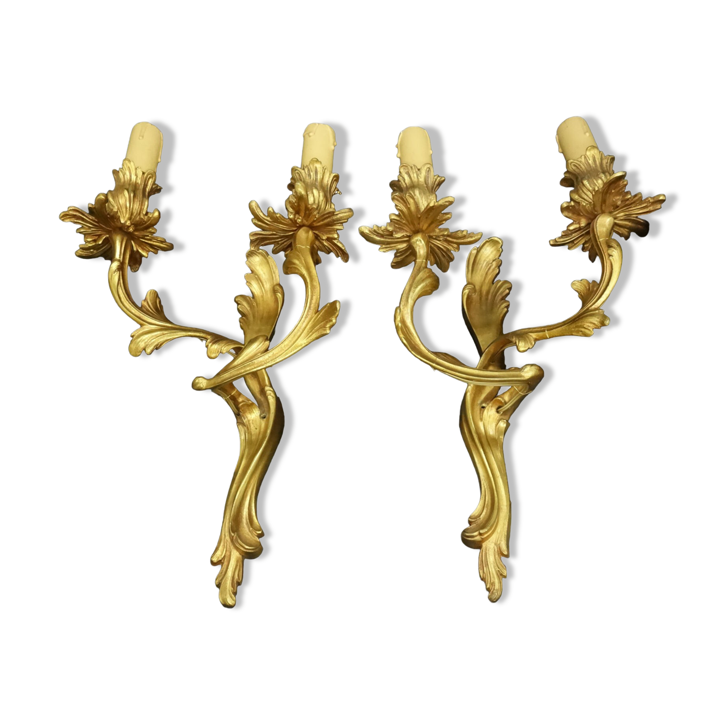 Paire d'appliques style Louis XV, fin XIXe