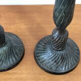 Pair of vintage bronze candlesticks