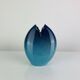 Blue sea ceramic vase signed Sagone Corsica