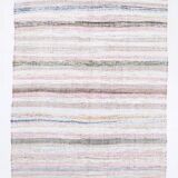 5x8 Handmade Turkish Vintage Kilim Rug, 166x257Cm