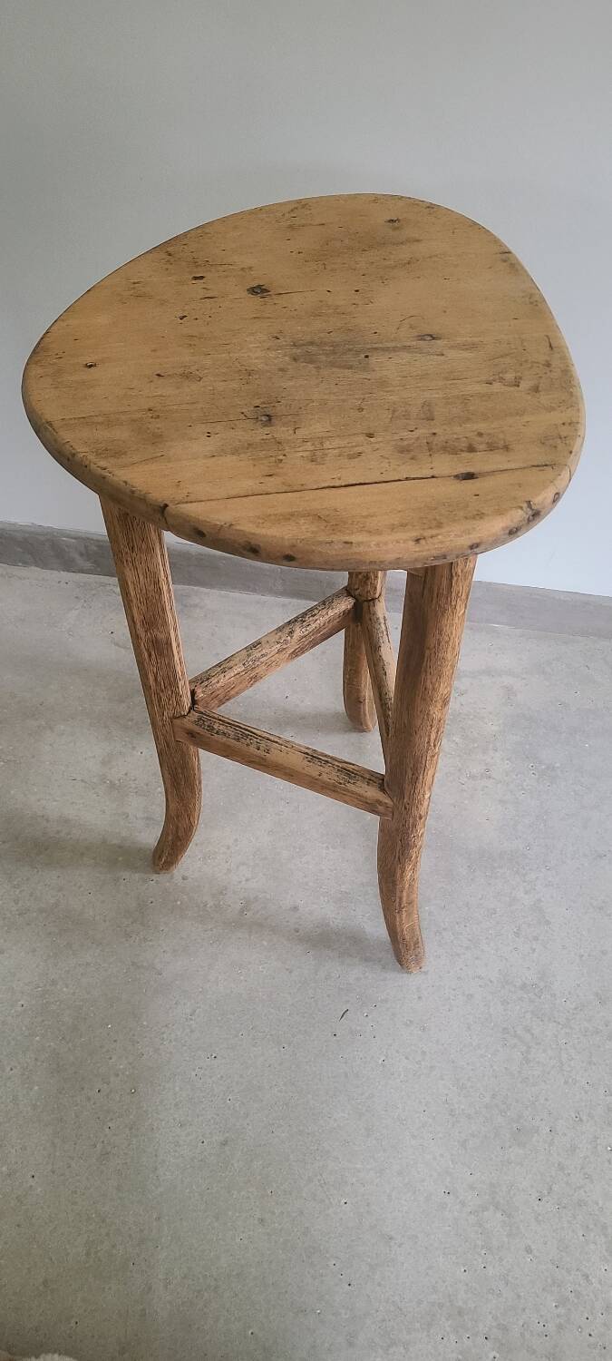 Old solid oak plant stand