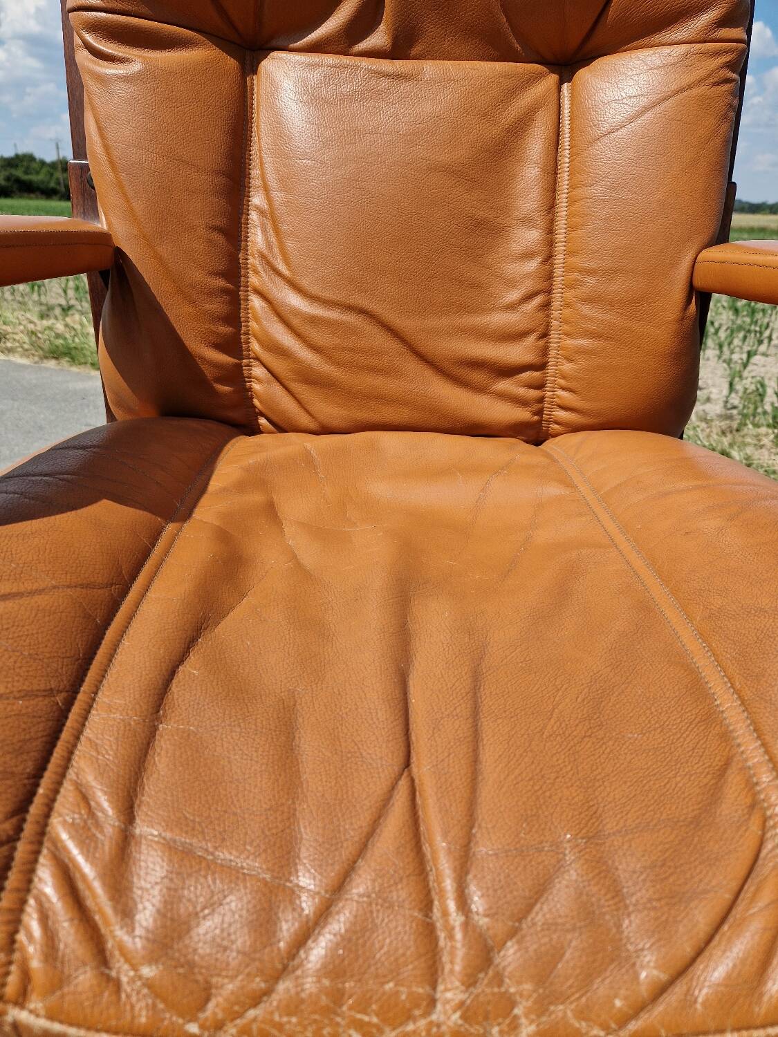 Set of 2 vintage Scandinavian armchairs co.fe.mo Italy 1970