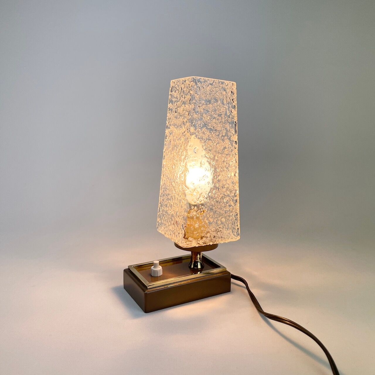 Lamp night light granite glass 70s