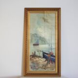 Paintings, oil on canvas, Moretti, 1970, set of 3