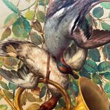 Hunting style painting. Oil on canvas.