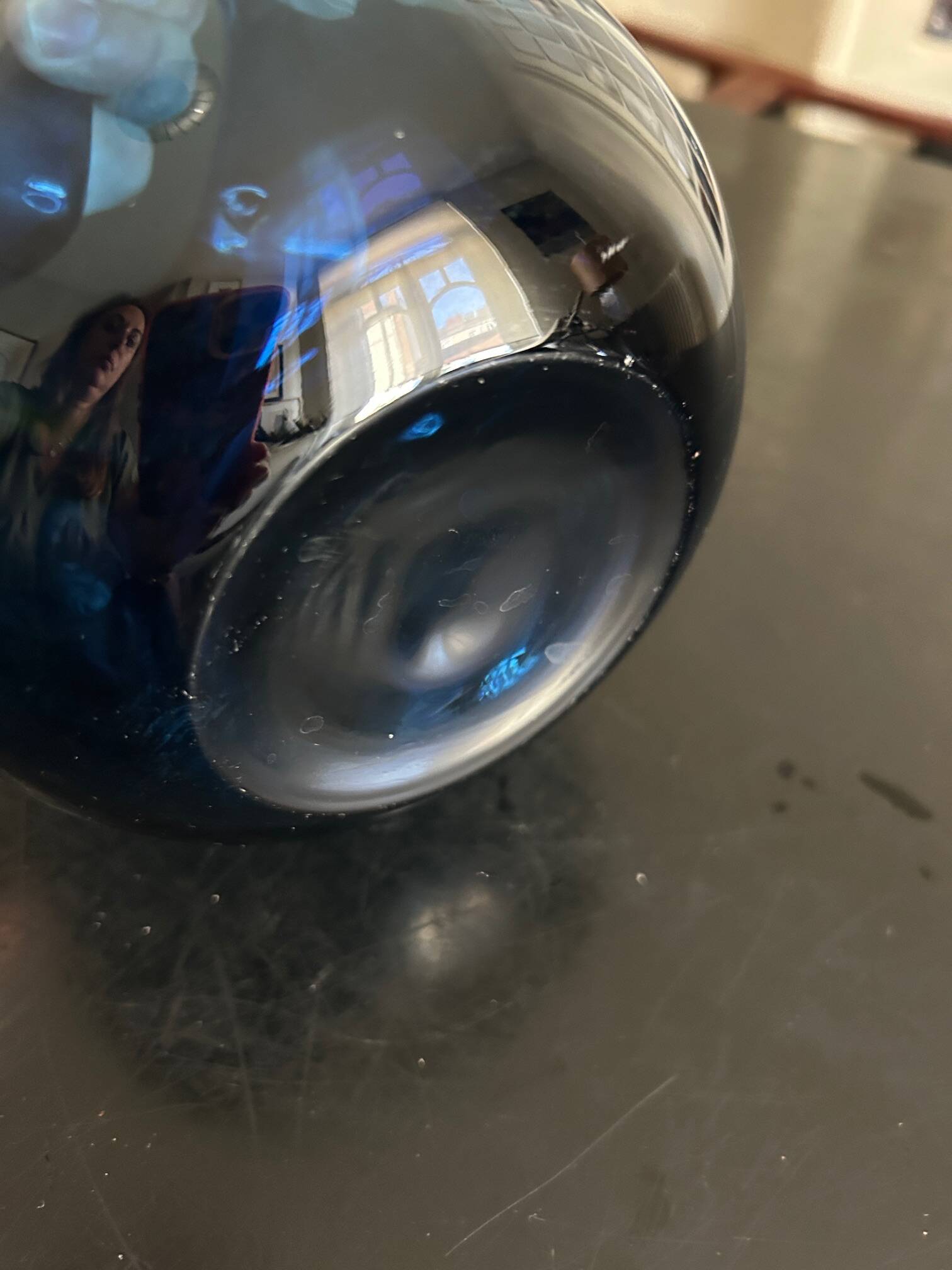 Scandinavian blue vase