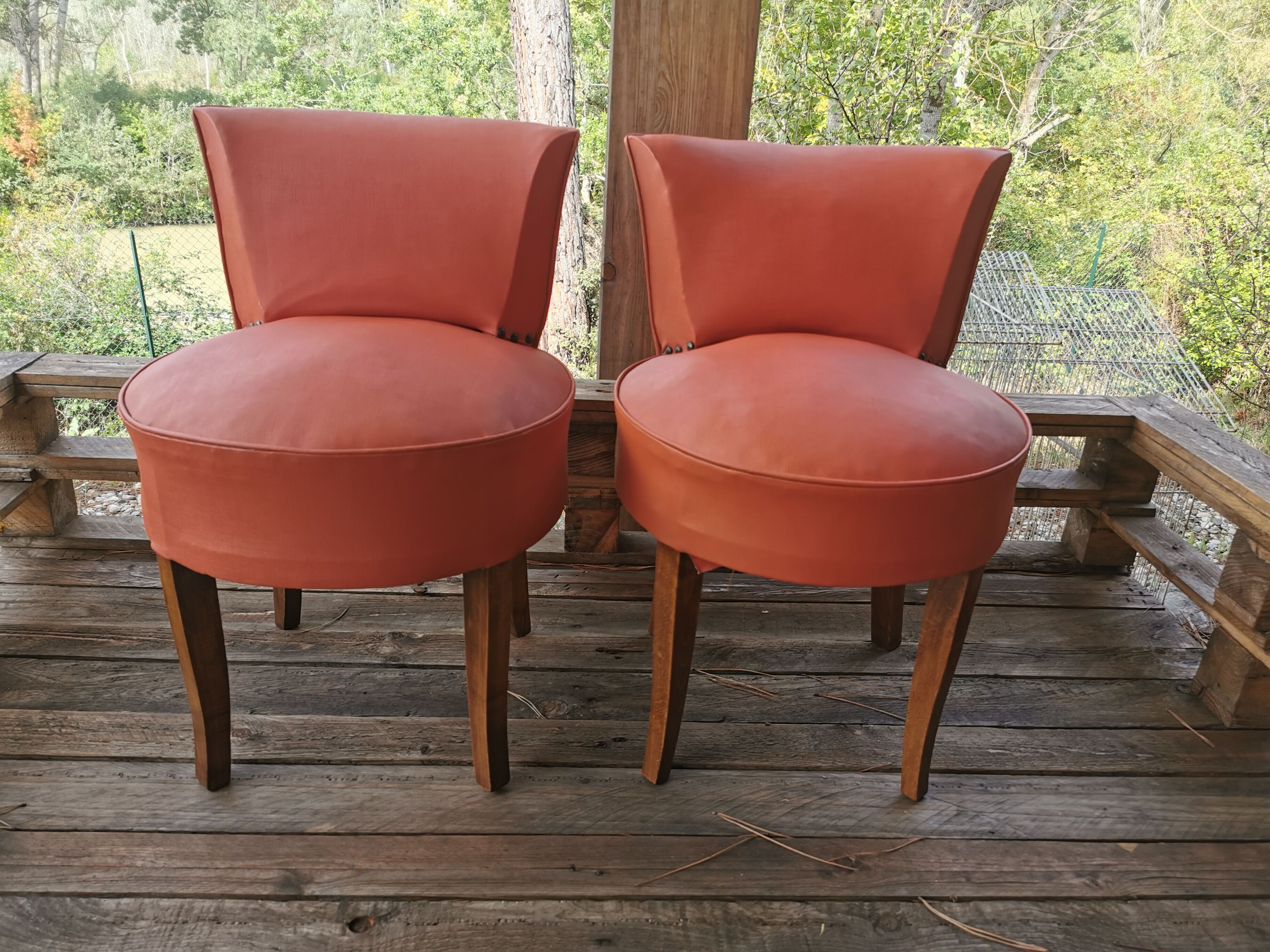 Pair of cocktail armchairs from the 50s