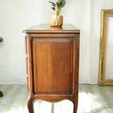 Louis XV style chest of drawers in solid oak, 20th century