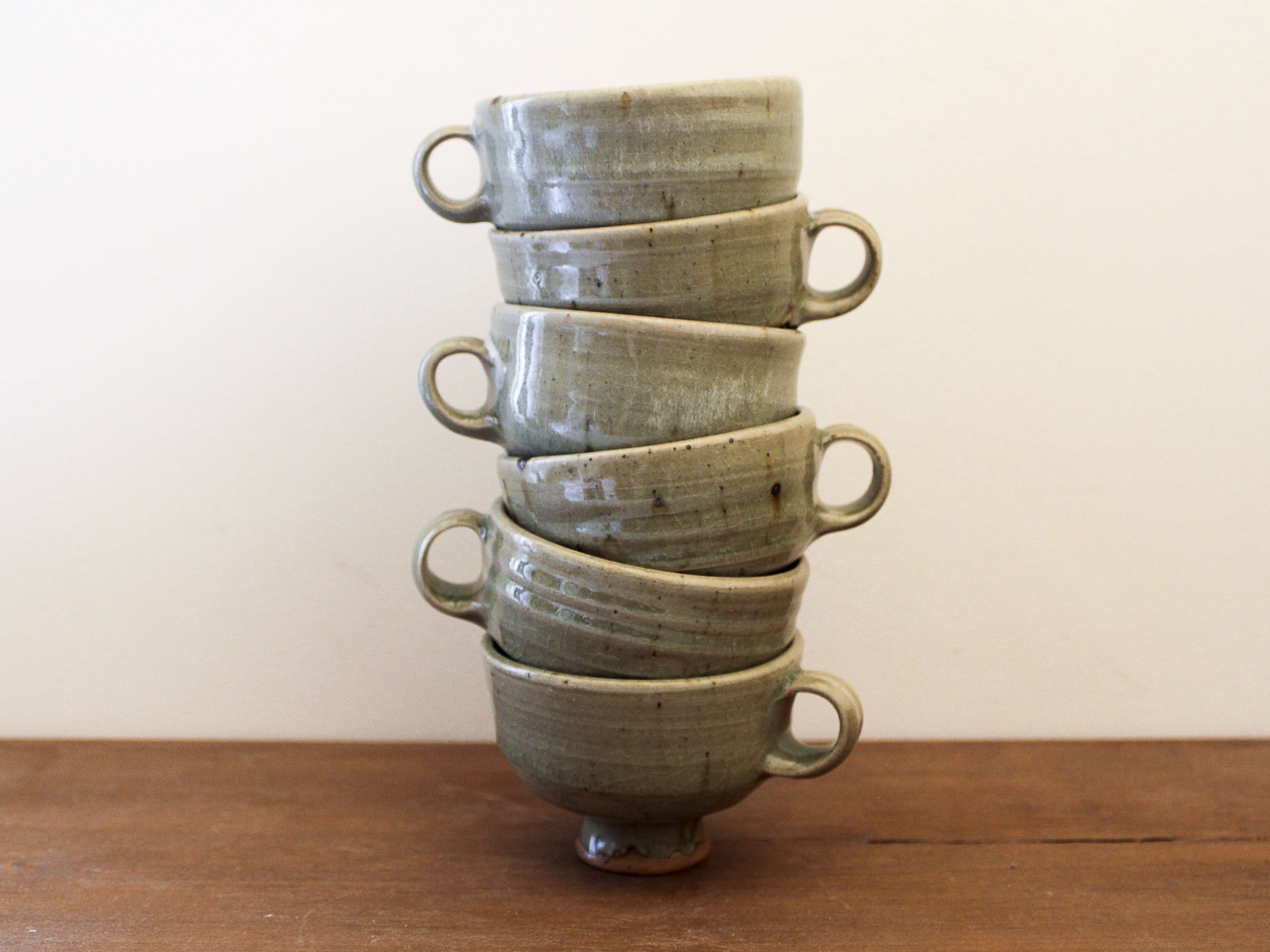 Gustave Tiffoche glazed stoneware cider set