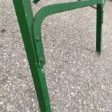 Garden set table and folding metal chairs