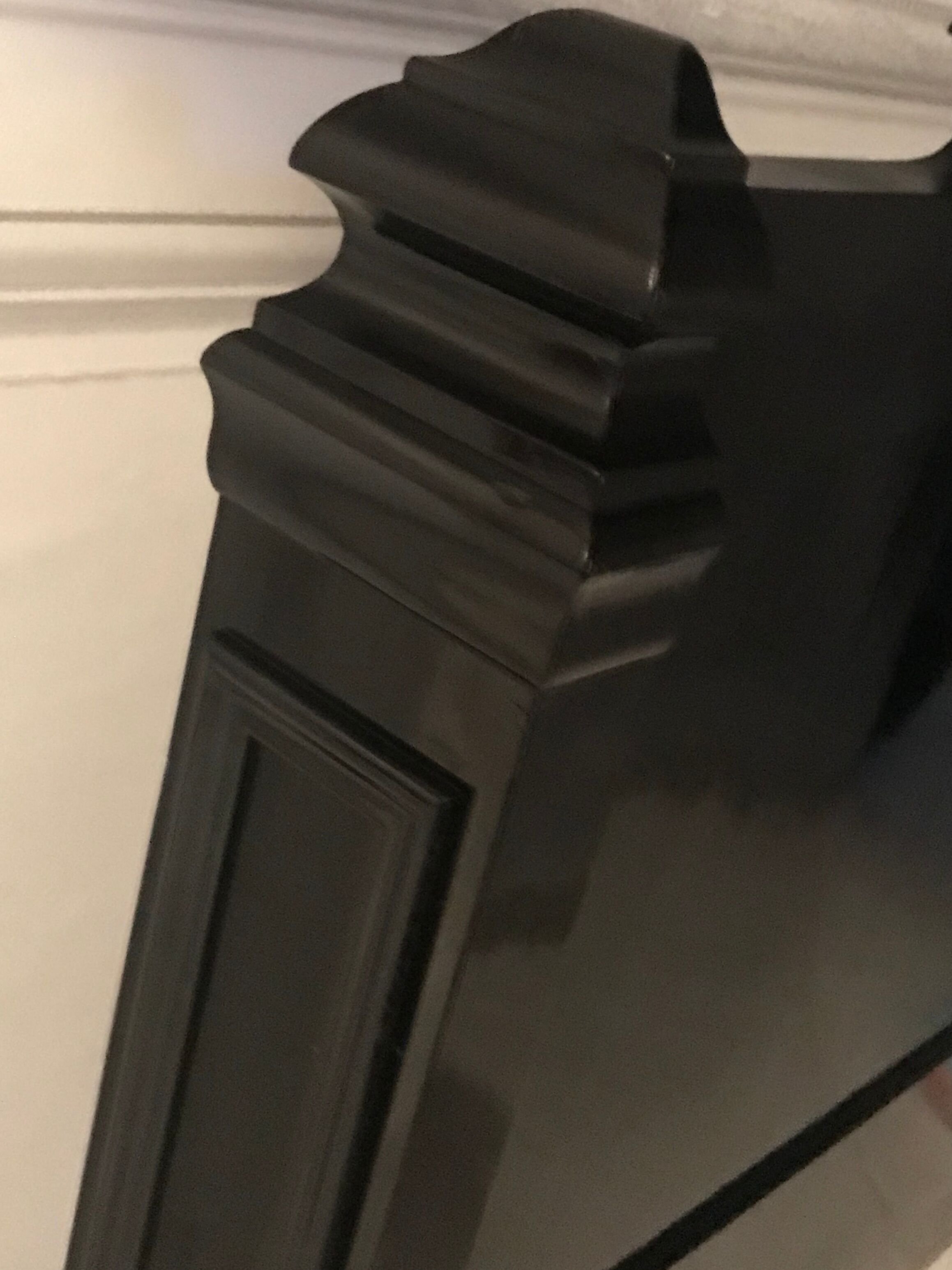 Lacquered wood headboard