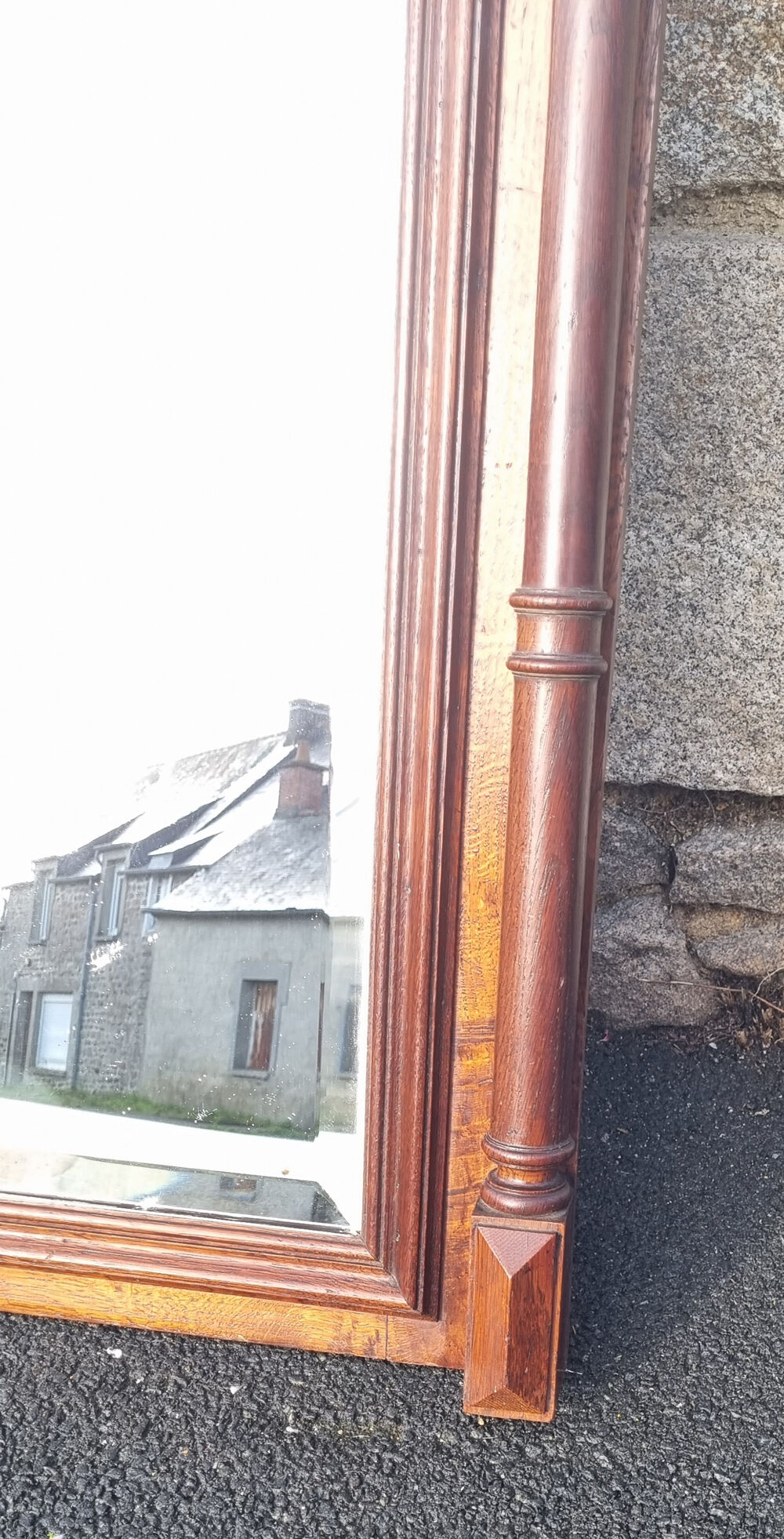 Large mirror Trumeau, wood, vintage, Henri II