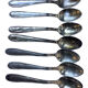Nine small silver teaspoons
