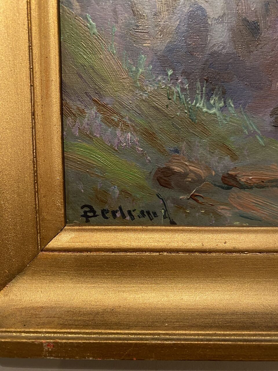 Old painting, Marine, signed, XX century