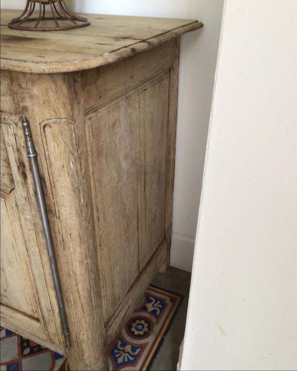 Nineteenth pickled oak sideboard