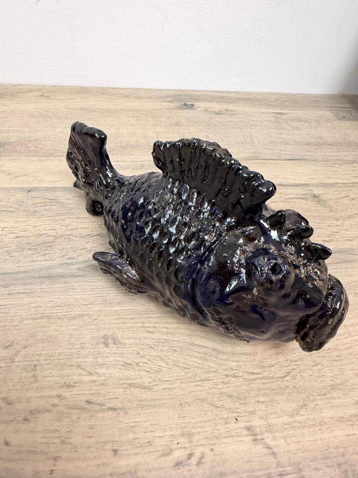 Fish "Marcel" handmade in glazed terracotta