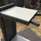 Modernist industrial and vintage console table in Stafor brand metal