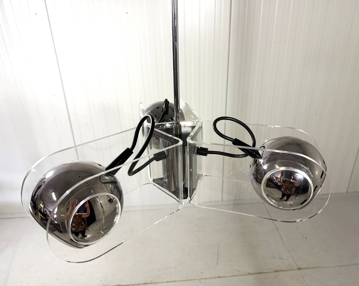 Gino Sarfatti style plexiglass hanging lamp 1970’s