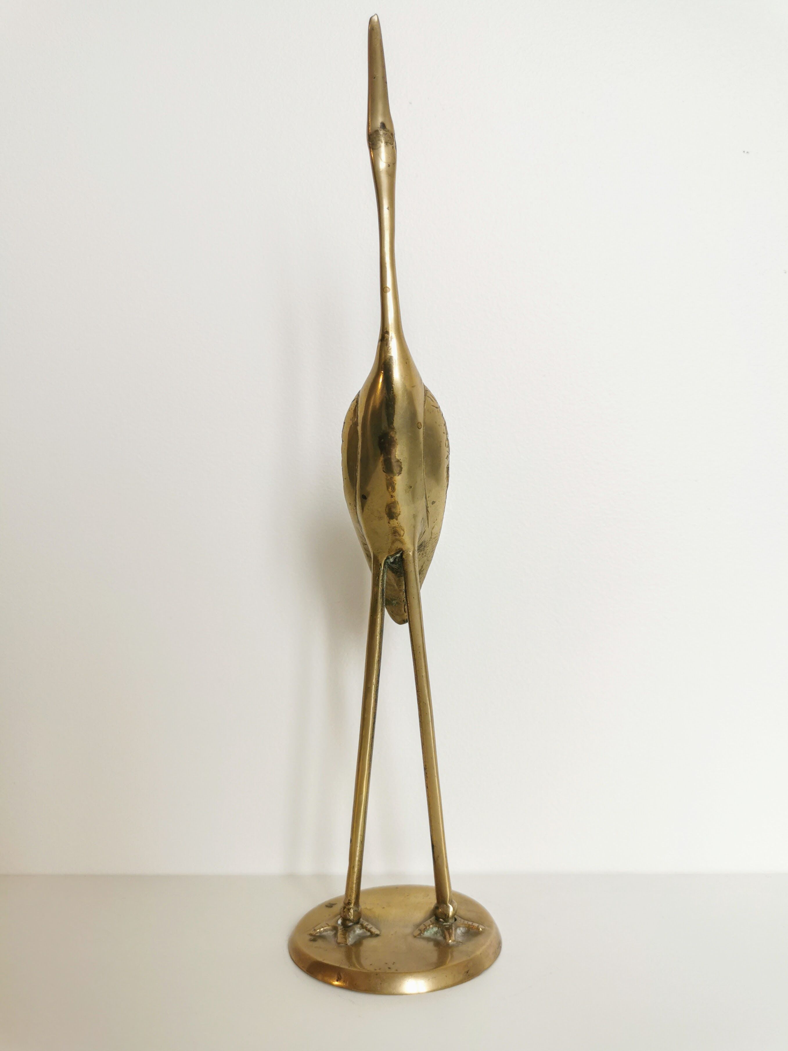 Héron en laiton 30cm