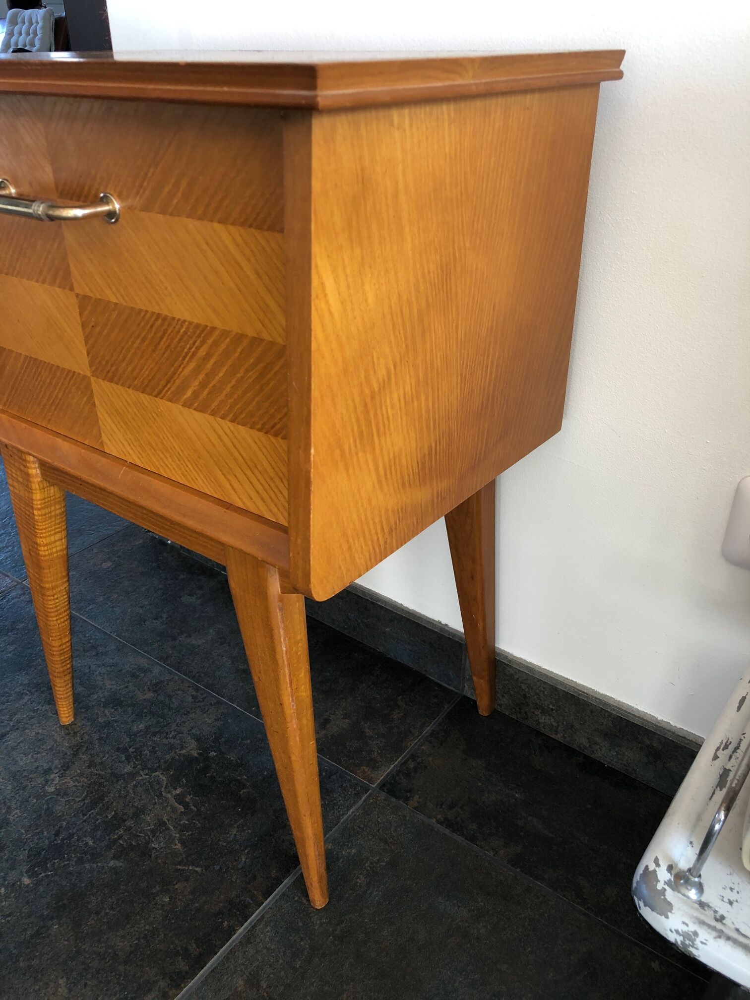 Vintage bedside compass feet