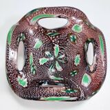 Brown Murano Glass Ashtray / Catchall by Fratelli Toso with Murrines