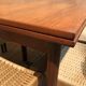 Table vintage scandinave en teck avec deux rallonges