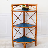 Rattan corner shelf