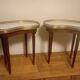 Tables basses bouillotte rognon de style Louis XVI