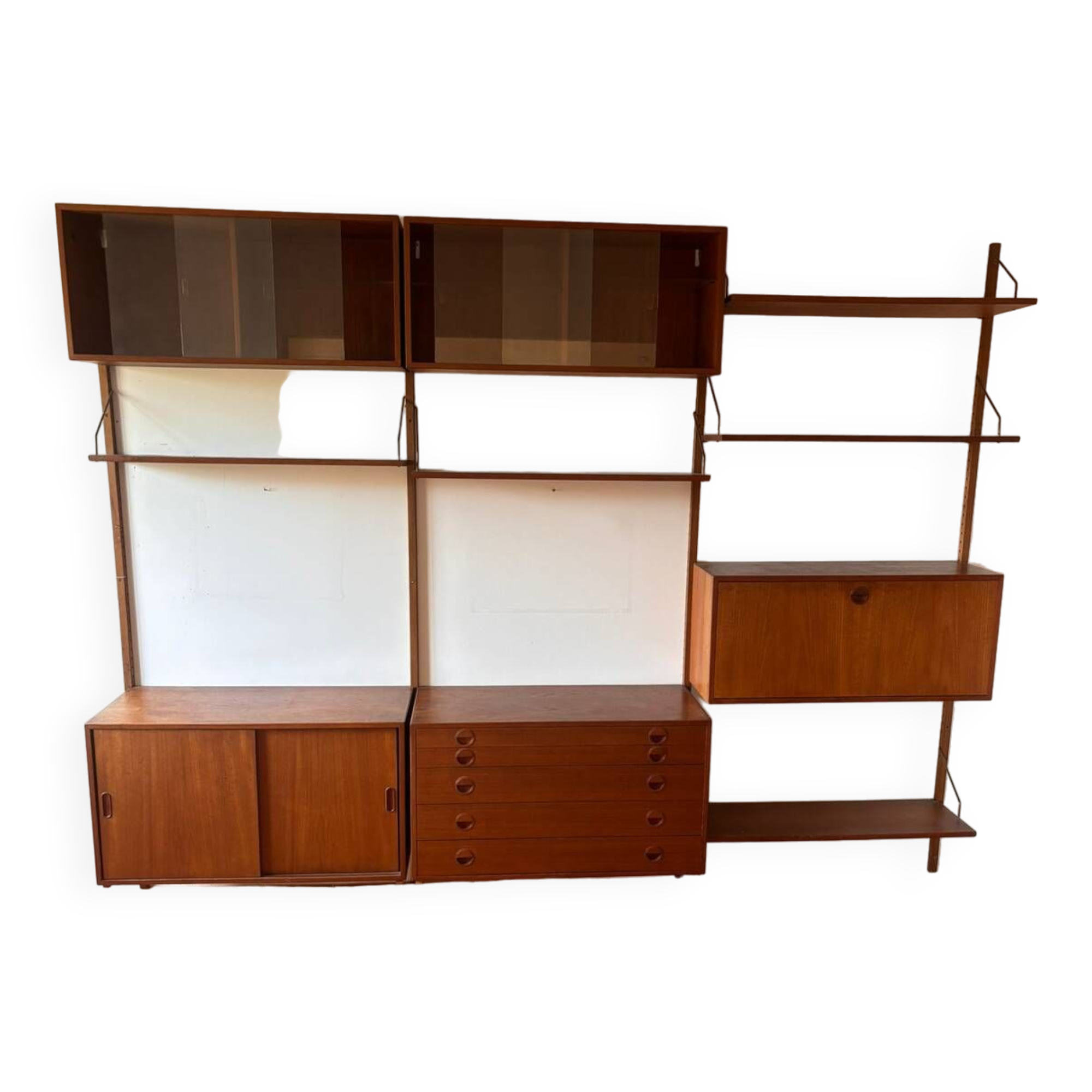 Étagère scandinave en teck modulable