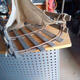 Log storage basket bamboo wood