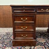 Classic English Desk with Green Leather