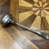 Christofle brand ladle in silver metal - Letter B on the back.