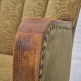 1960s, Danish highback armchair, original condition, cotton/wool.