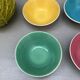 4 Digoin cups France the Francorussian green yellow blue pink dessert
