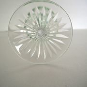 Verre en cristal –   roemer vert - saint-louis - pointe de couleur verte