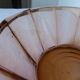 Vintage pink glass salad bowl in art deco style rosaline 201020